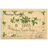 New Year Greetings: Fröhliches Neues Jahr - Horseshoe (Vintage PC Germany 1905)