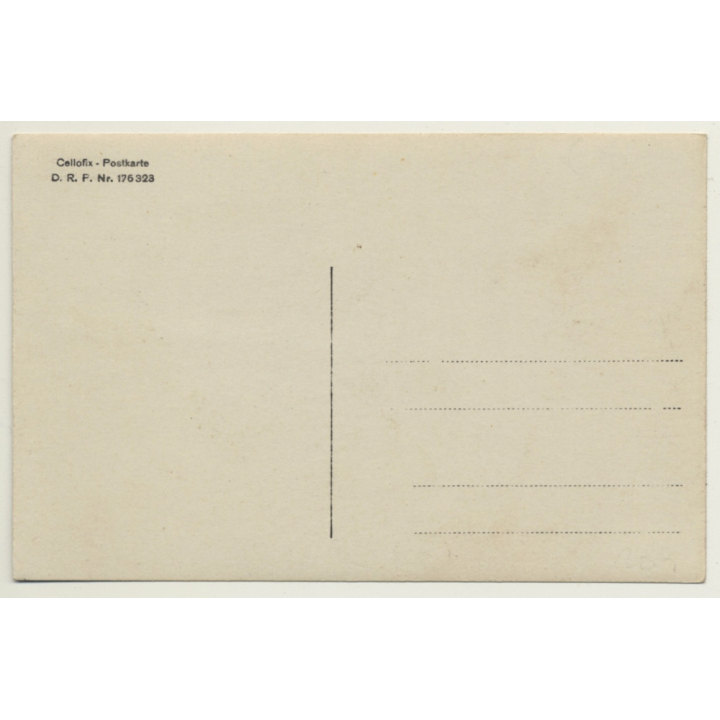 3 Geese On Meadow / Goose - Gänse (Vintage Cellofix RPPC ~1910s)