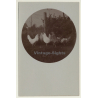 Chicken On Meadow / Hühner (Vintage Cellofix RPPC ~1910s)