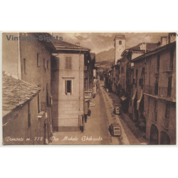 Demonte (Cuneo) / Italy: Via Michele Ghibaudo (Vintage RPPC)