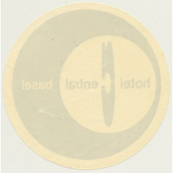 Hotel Central - Basel / Switzerland (Vintage Luggage Label)