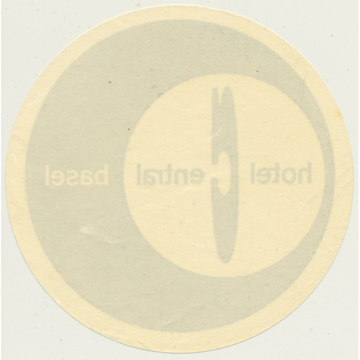 Hotel Central - Basel / Switzerland (Vintage Luggage Label)
