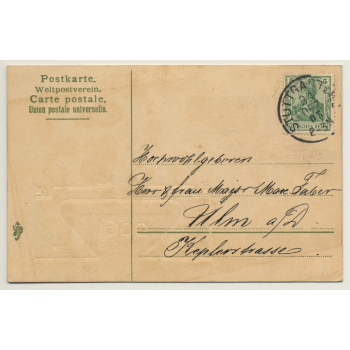 New Year Greetings: Besten Wünsche Zum Neuen Jahr (Vintage PC Germany 1906)