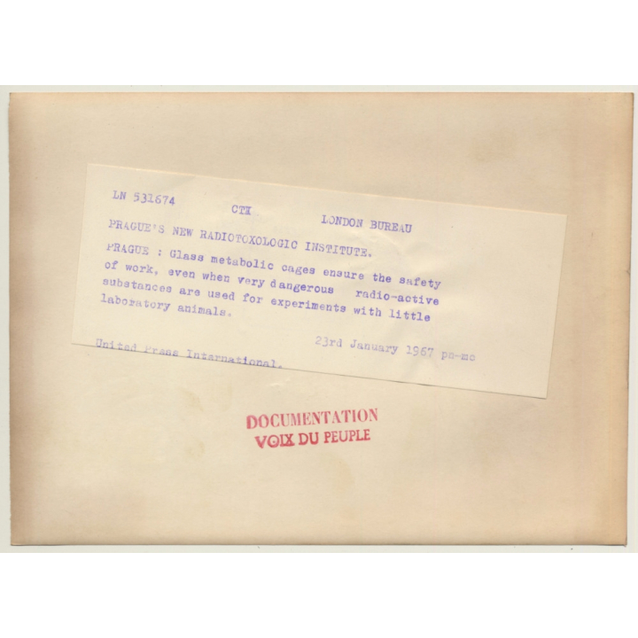 Prague: Inside Radiotoxologic Institute / Center For Radiation Hygiene (Vintage Photo 1967)