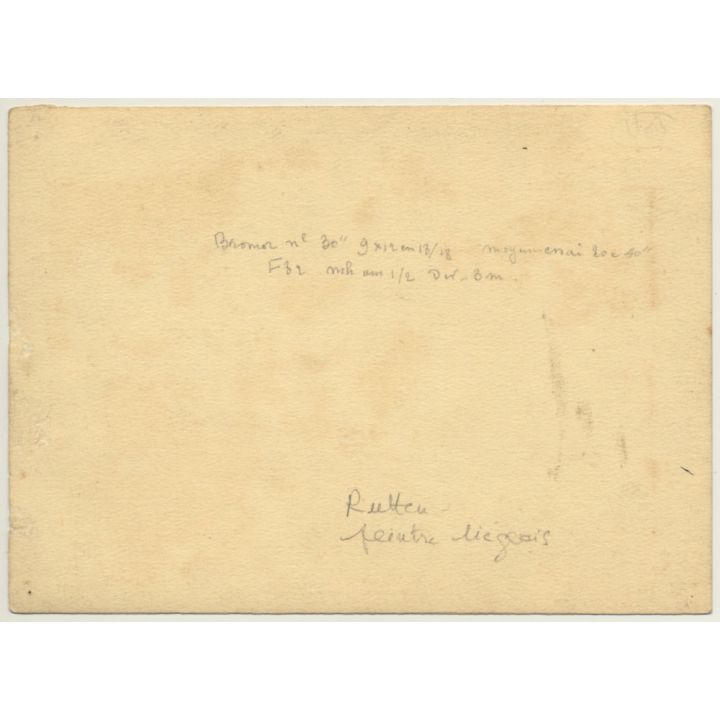 Rutten: Old Couple Collects Water At River / Water Tank Carriage - Horse (Vintage Photo ~1910s/1920s)