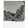 Photo Art: 2 Nude Females Hold Each Others Boobs (Vintage Photo Master B/W ~1970s)