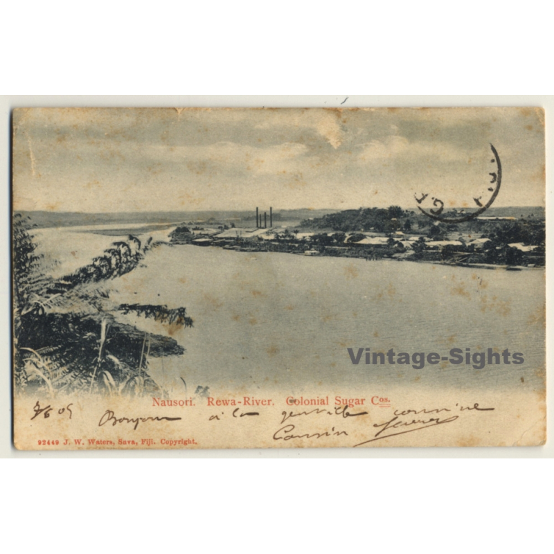 Nausori / Fiji: Colonial Sugar Cos - Rewa River (Vintage PC 1905)