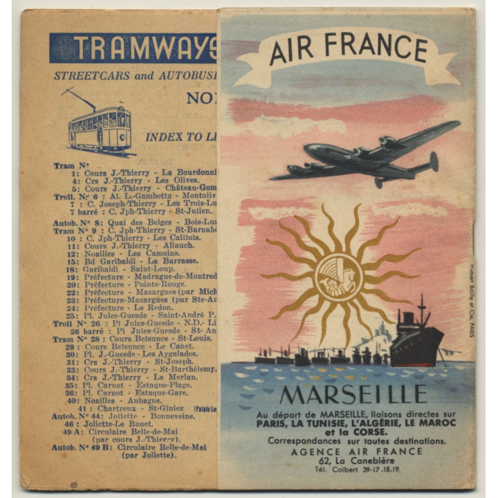 Office Du Tourisme: 15 Jours A Marseille - Air France (Vintage Booklet 1950)