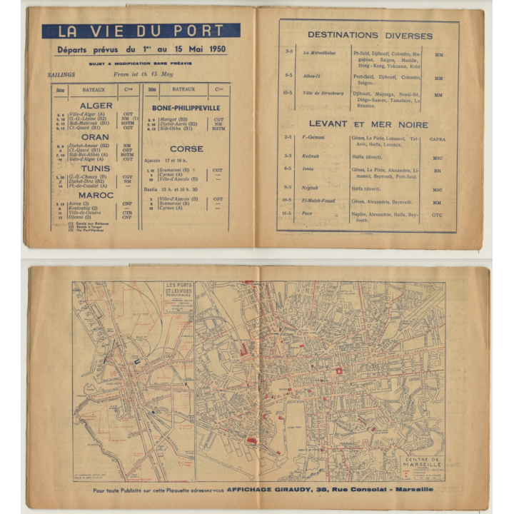 Office Du Tourisme: 15 Jours A Marseille - Air France (Vintage Booklet 1950)