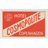 Hotel Cosmopolite - Copenhagen / Denmark (Vintage Luggage Label)