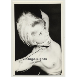 Slim Blonde Nude In Bondage / Gag - BDSM (Vintage Photo ~1960s)