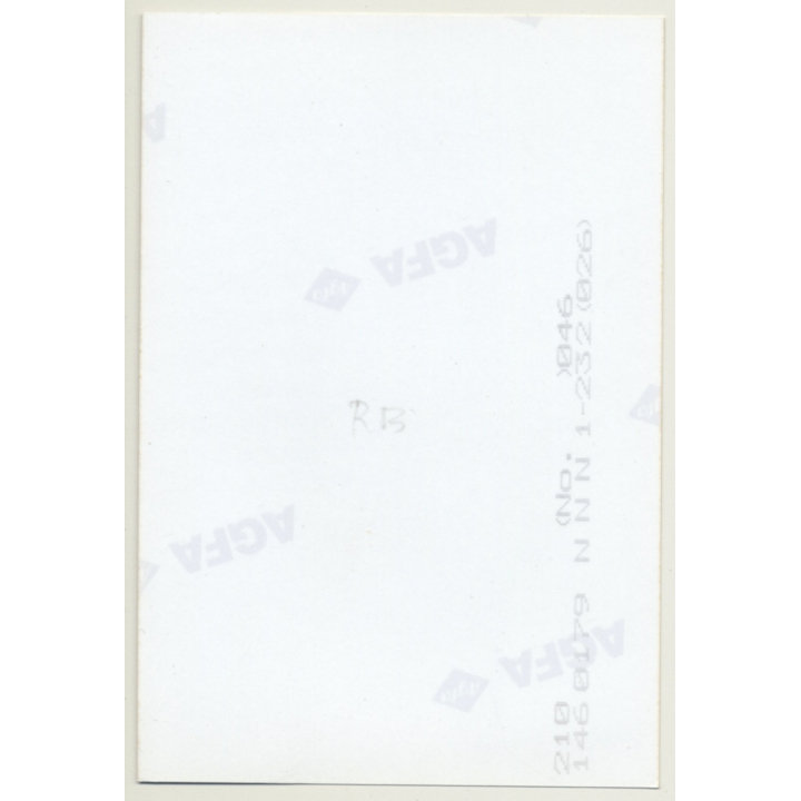 Darkhaired Woman In White Lingerie / Hairy Armpits - Suspenders (Vintage Photo GDR ~1980s)