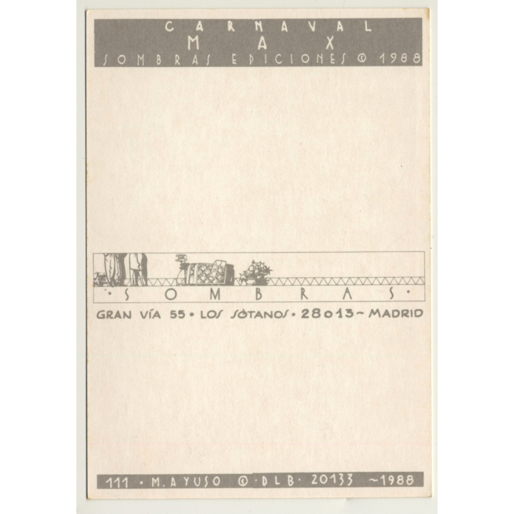 Comic Artist MAX: Carnaval (Vintage PC Sombras 1988)