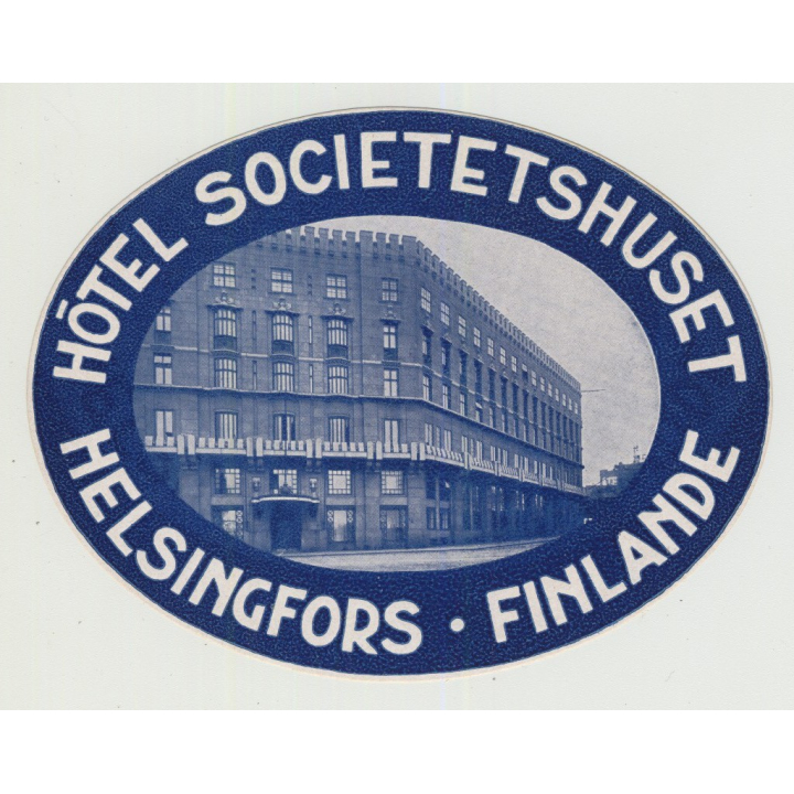 Hotel Societetshuset - Helsinki / Finland (Vintage Luggage Label)