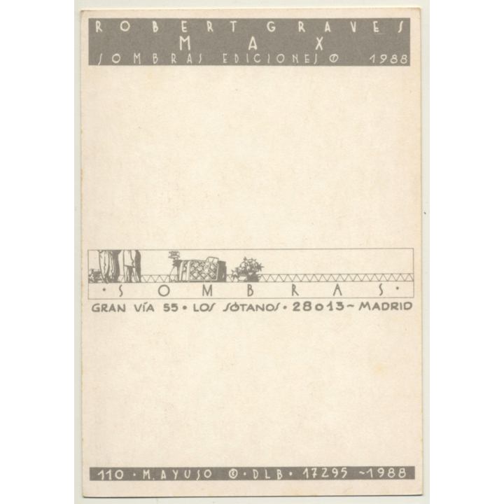 Comic Artist MAX: Robert Graves (Vintage PC Sombras 1988)