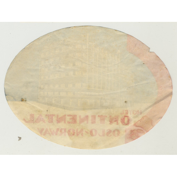 Hotel Continental - Oslo / Norway (Vintage Luggage Label)