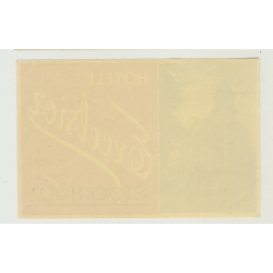 Hotell Excelsior - Stockholm / Sweden (Vintage Luggage Label)