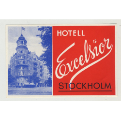 Hotell Excelsior - Stockholm / Sweden (Vintage Luggage Label)