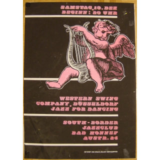 Western Swing Company Duesseldorf - Roland Korndörffer (Vintage Screen Printed Jazz Poster)