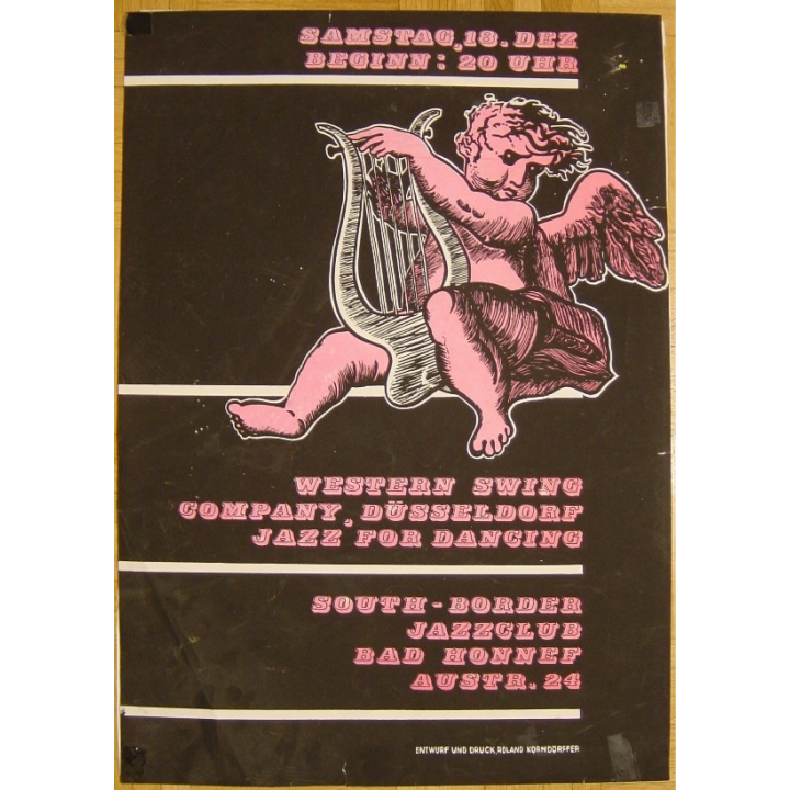 Western Swing Company Duesseldorf - Roland Korndörffer (Vintage Screen Printed Jazz Poster)