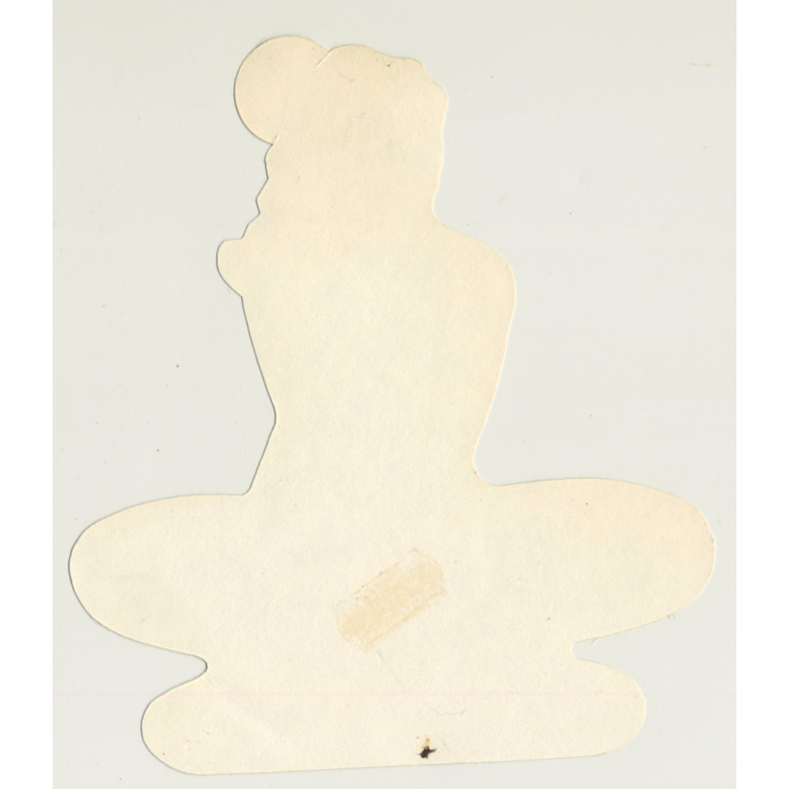 Topless Blonde Beach Girl *3 / Pinup - Risqué (Vintage Die Cut Sticker ~1980s)