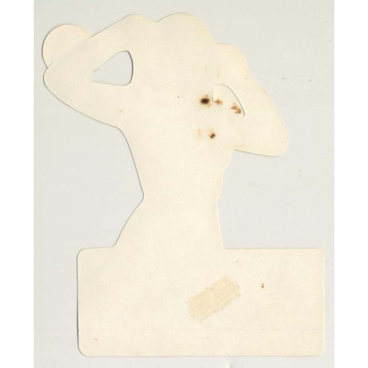 Topless Brunette Beach Girl / Hot Pants - Pinup - Risqué (Vintage Die Cut Sticker ~1980s)