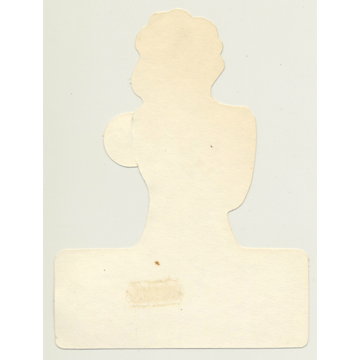 Topless Blonde Beach Girl *4 / Pinup - Risqué (Vintage Die Cut Sticker ~1980s)