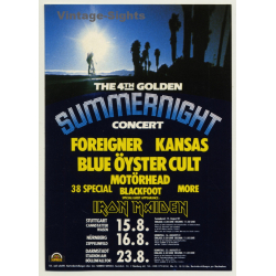 4th Golden Summernight Concert: Iron Maiden - Motörhead - Foreigner (Vintage Sticker 1981)