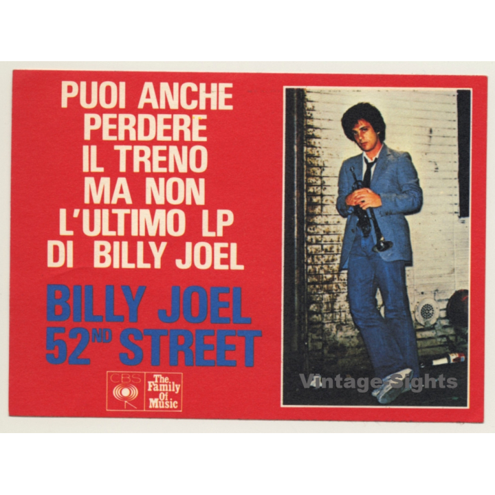 Billy Joel - 52nd Street (Rare Vintage Italian Promo Sticker 1977)