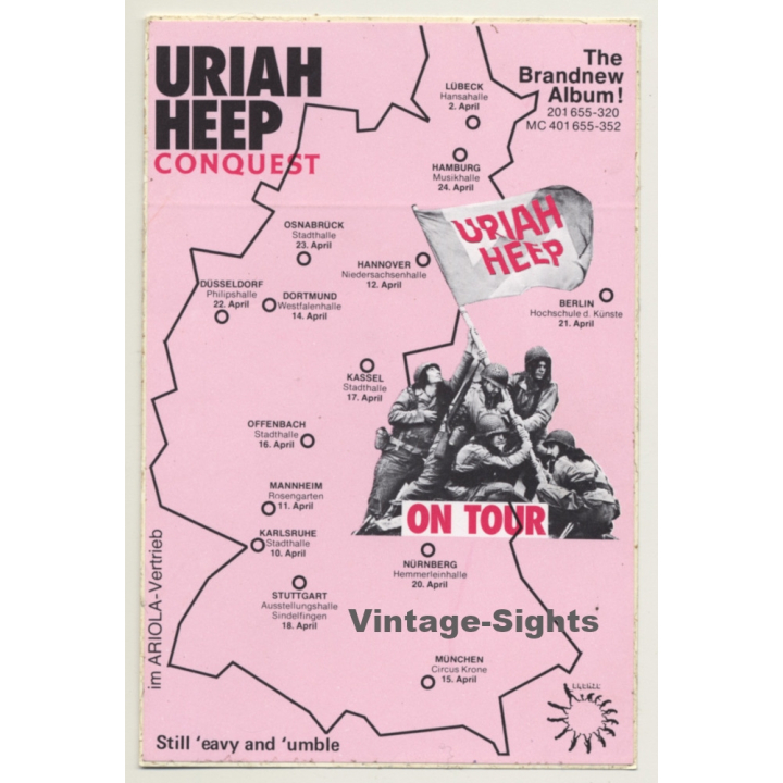 Uriah Heep - Conquest Tour 1980 (Vintage Promo Sticker)