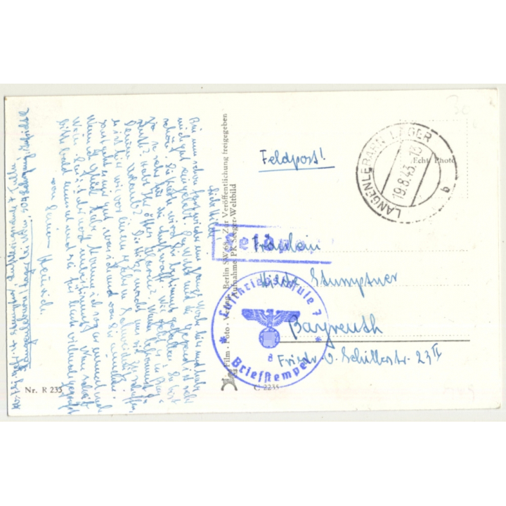 German Parachutist - WW2 (Vintage Field Post RPPC 1943)