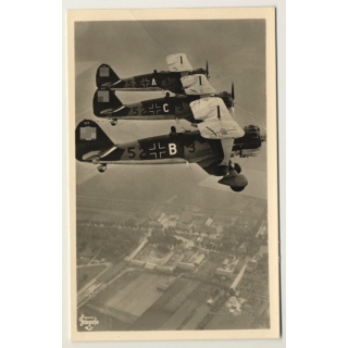 Heinkel HS 123 / Sturzkampf Einsitzer (Vintage RPPC 1944)