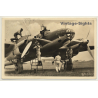 Luftwaffe: 2 Motoriges Kampfflugzeug Wird Startklar Gemacht (Vintage RPPC 1938)