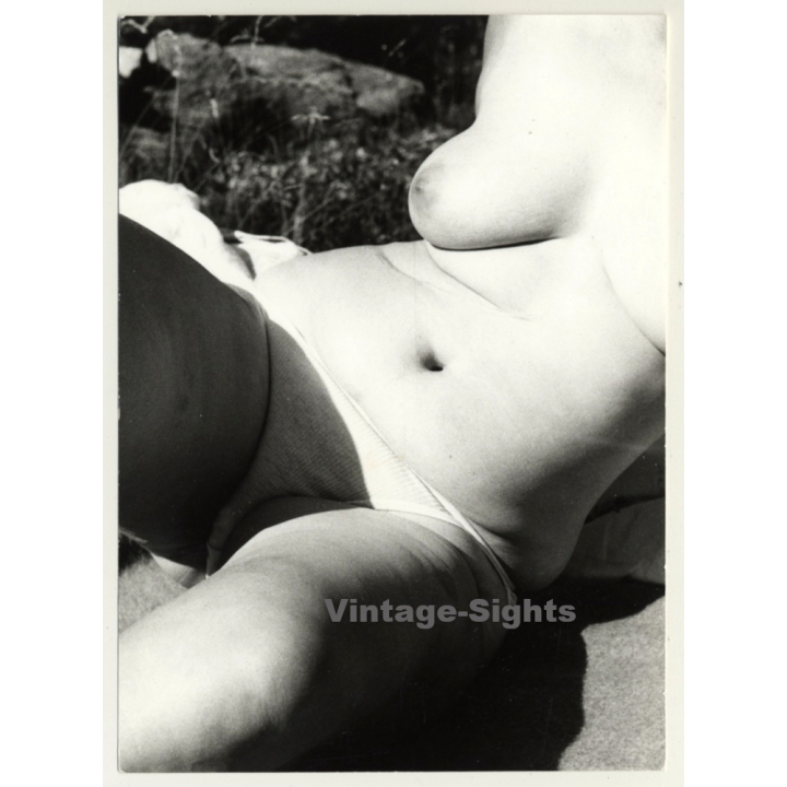 Close-up Of Chubby Topless Woman / White Panties (Vintage Photo GDR ~1980s)