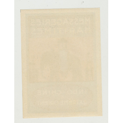 Messageries Maritimes Shipping Company - Elephant (Vintage Luggage Label)