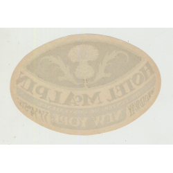 Hotel McAlpin - New York, Broadway / USA (Vintage Luggage Label)