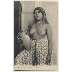 Levy Fils: Mauresque With Water Jug / Topless - Risqué - Ethnic (Vintage PC ~1910s/1920s)