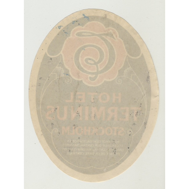 Hotel Terminus - Stockholm / Sweden (Vintage Luggage Label)