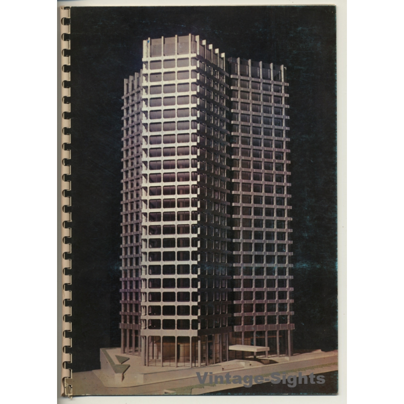 Bruxelles: La Tour Louise / Architecture - M.Lambrichs (Vintage Booklet ~1960s)