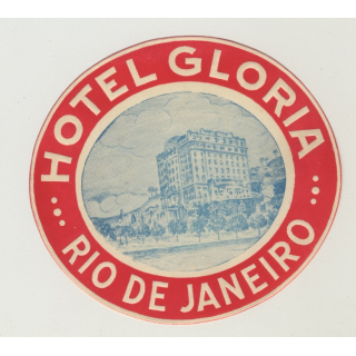 Hotel Gloria - Rio De Janeiro / Brazil (Vintage Luggage Label)