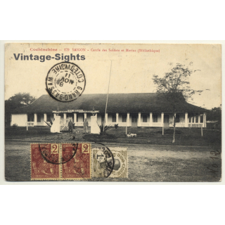 Saigon / Cochinchine: Cercle Des Soldats & Marins / Bibliothèque (Vintage PC 1911)