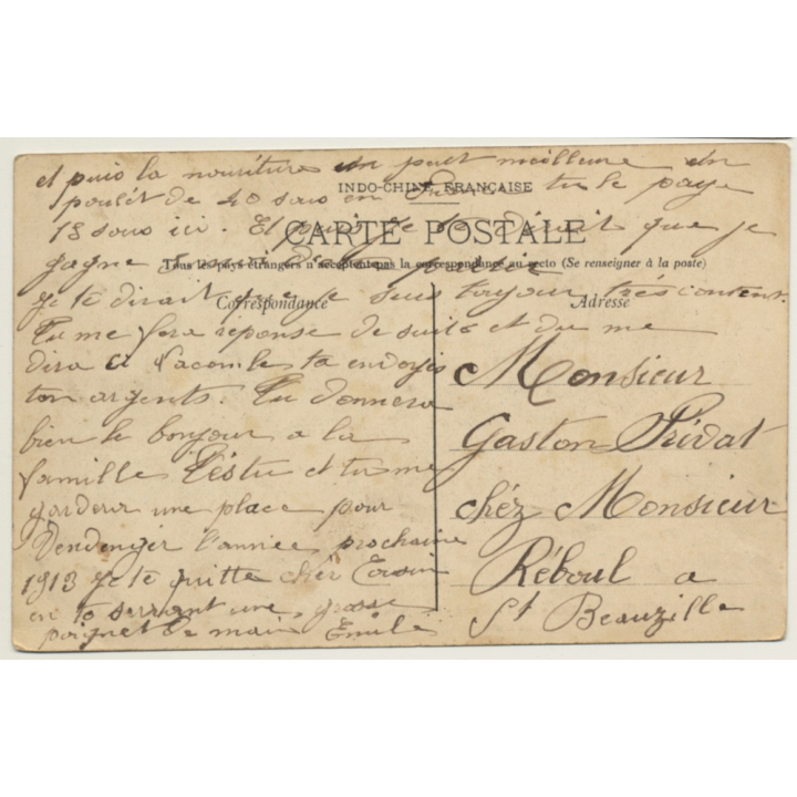 Saigon / Cochinchine: Groupe De Chasseurs Moïs / Tribe - Ethnic (Vintage PC 1912)