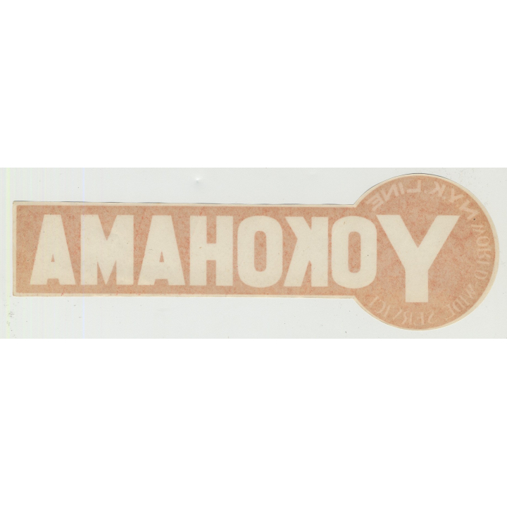 N.Y.K. Shipping Line To Yokohama / Japan (Vintage Luggage Label)