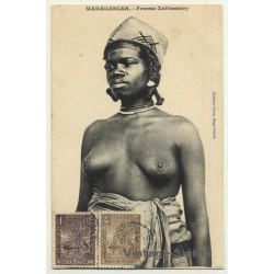 Madagascar: Topless Zafimaniry Woman / Risqué - Ethnic (Vintage PC ~1910s)