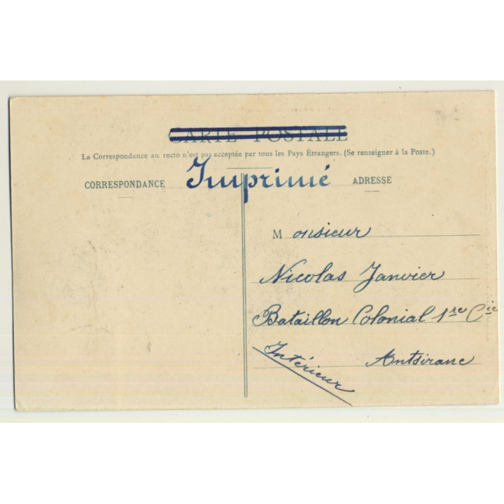 Madagascar: Topless Zafimaniry Woman / Risqué - Ethnic (Vintage PC ~1910s)