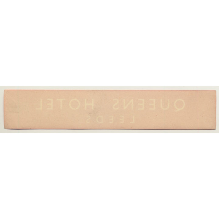 Leeds / UK: Queens Hotel (Vintage Luggage Label)