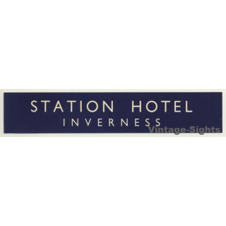 Inverness / UK: Station Hotel (Vintage Luggage Label)