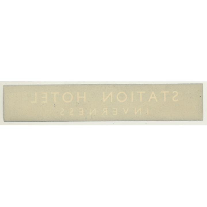 Inverness / UK: Station Hotel (Vintage Luggage Label)