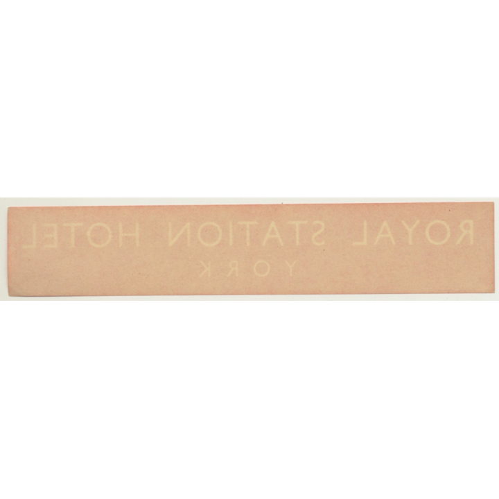 York / UK: Royal Station Hotel (Vintage Luggage Label)