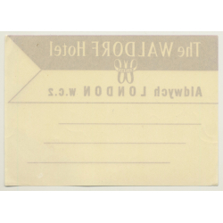 London / UK: Waldorf Hotel, Aldwych (Vintage Luggage Label)